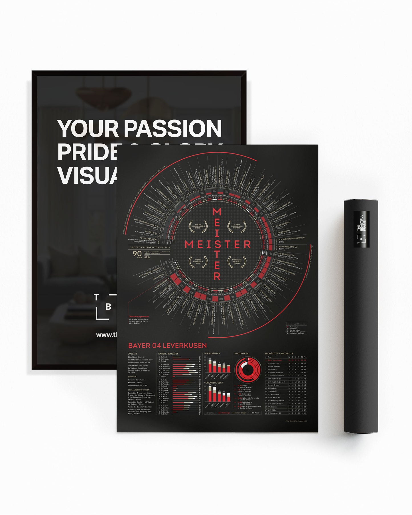 Bayer Leverkusen 2023/24: Bayer Never-Losen — Bundesliga Champions Print