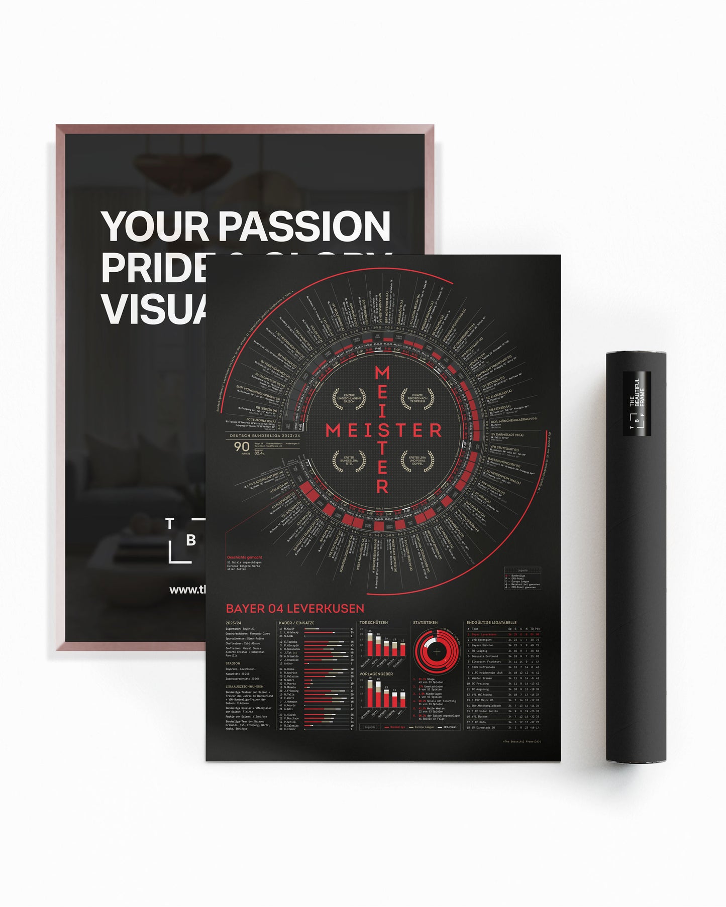 Bayer Leverkusen 2023/24: Bayer Never-Losen — Bundesliga Champions Print