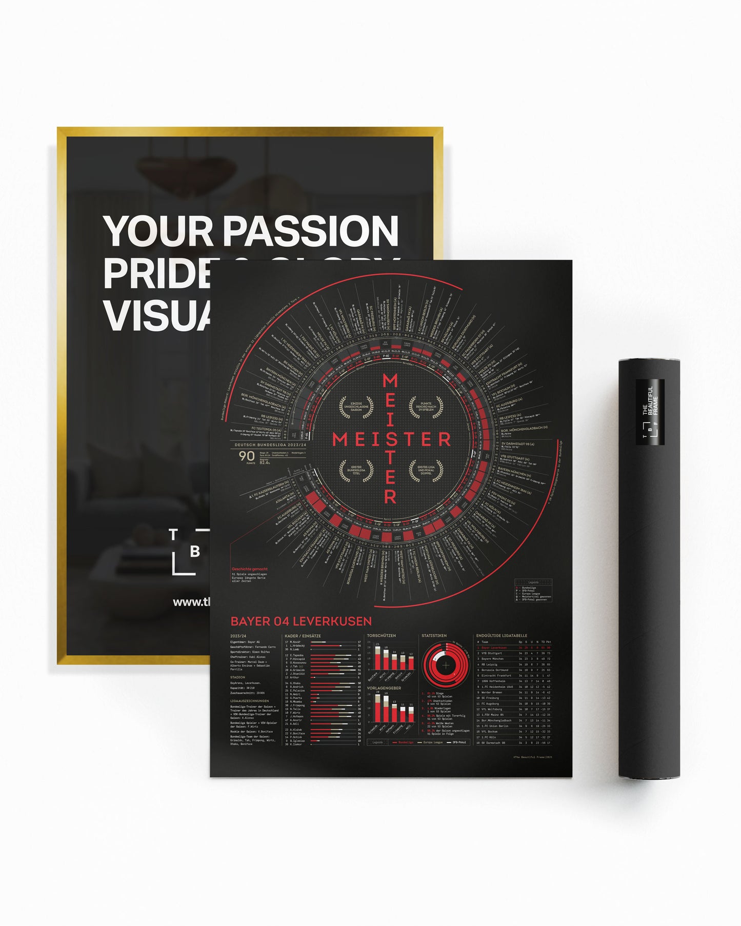 Bayer Leverkusen 2023/24: Bayer Never-Losen — Bundesliga Champions Print