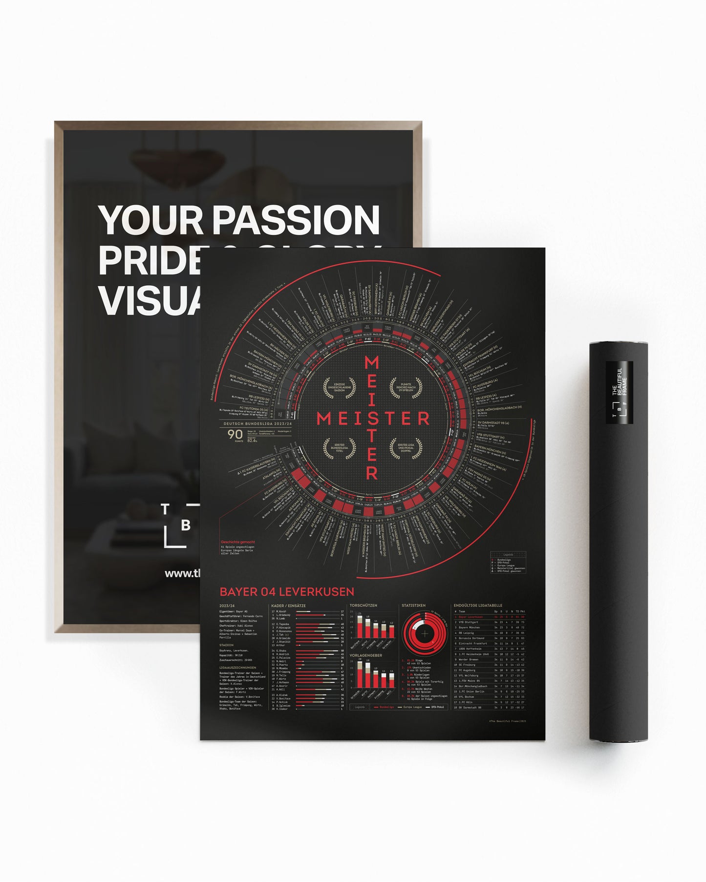 Bayer Leverkusen 2023/24: Bayer Never-Losen — Bundesliga Champions Print