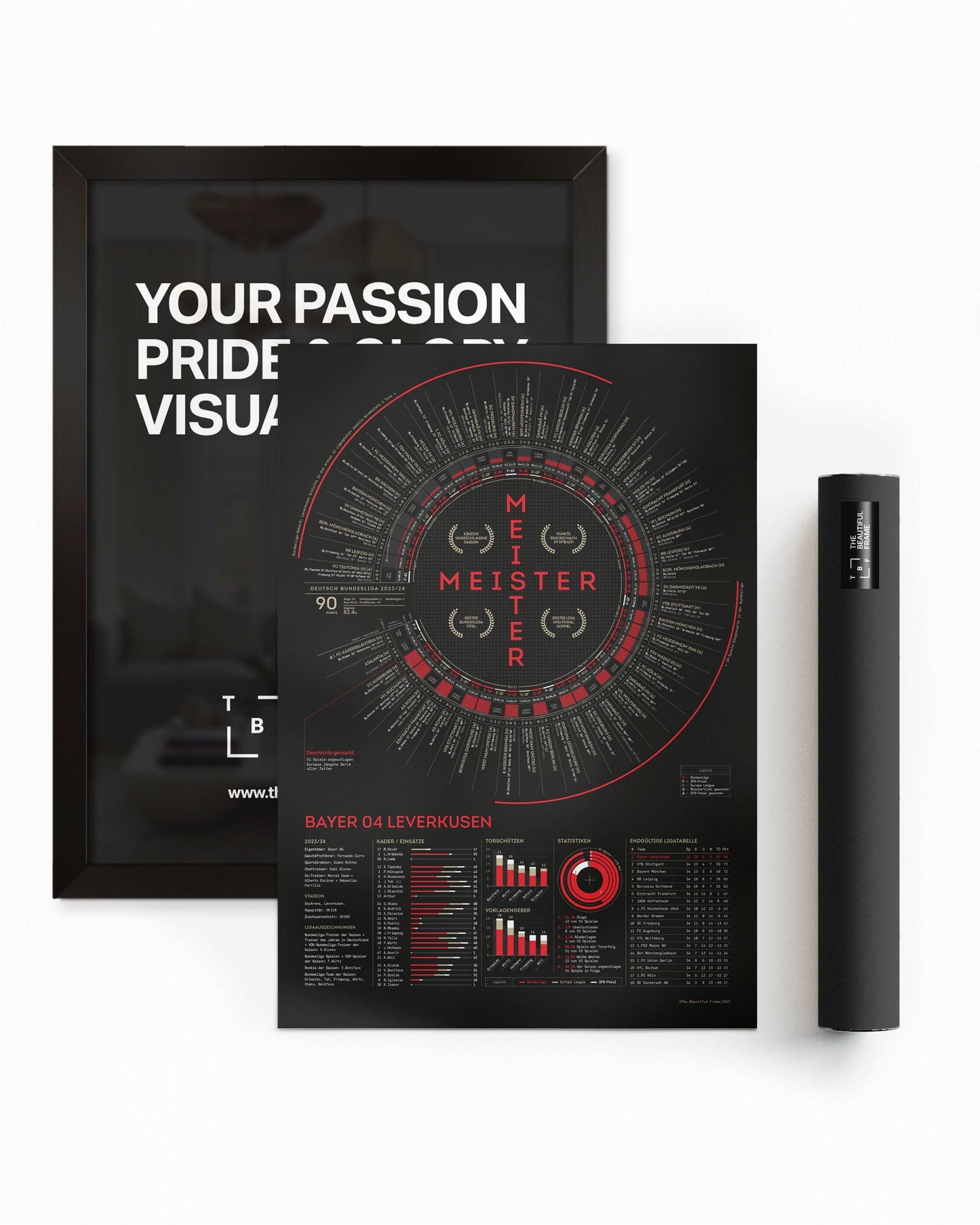 Bayer Leverkusen 2023/24: Bayer Never-Losen — Bundesliga Champions Print