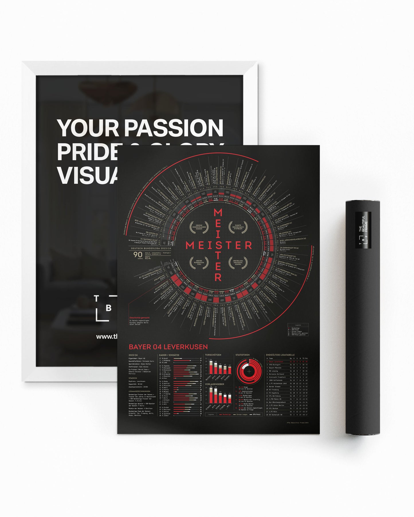 Bayer Leverkusen 2023/24: Bayer Never-Losen — Bundesliga Champions Print