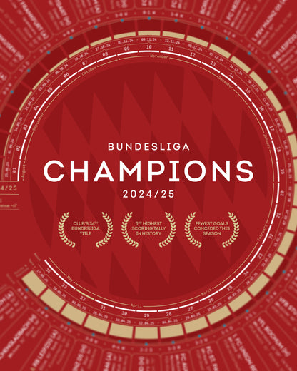Bayern Munich 2024/25: Bundesliga Champions Print