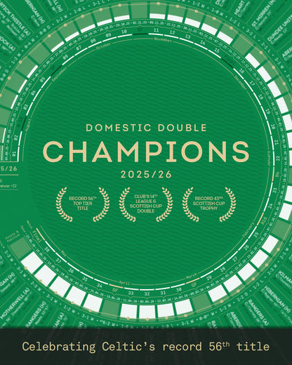 Celtic 2025/26: Domestic Double Champions Print