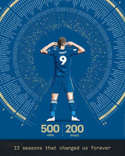 Jamie Vardy: Leicester City Legacy Print
