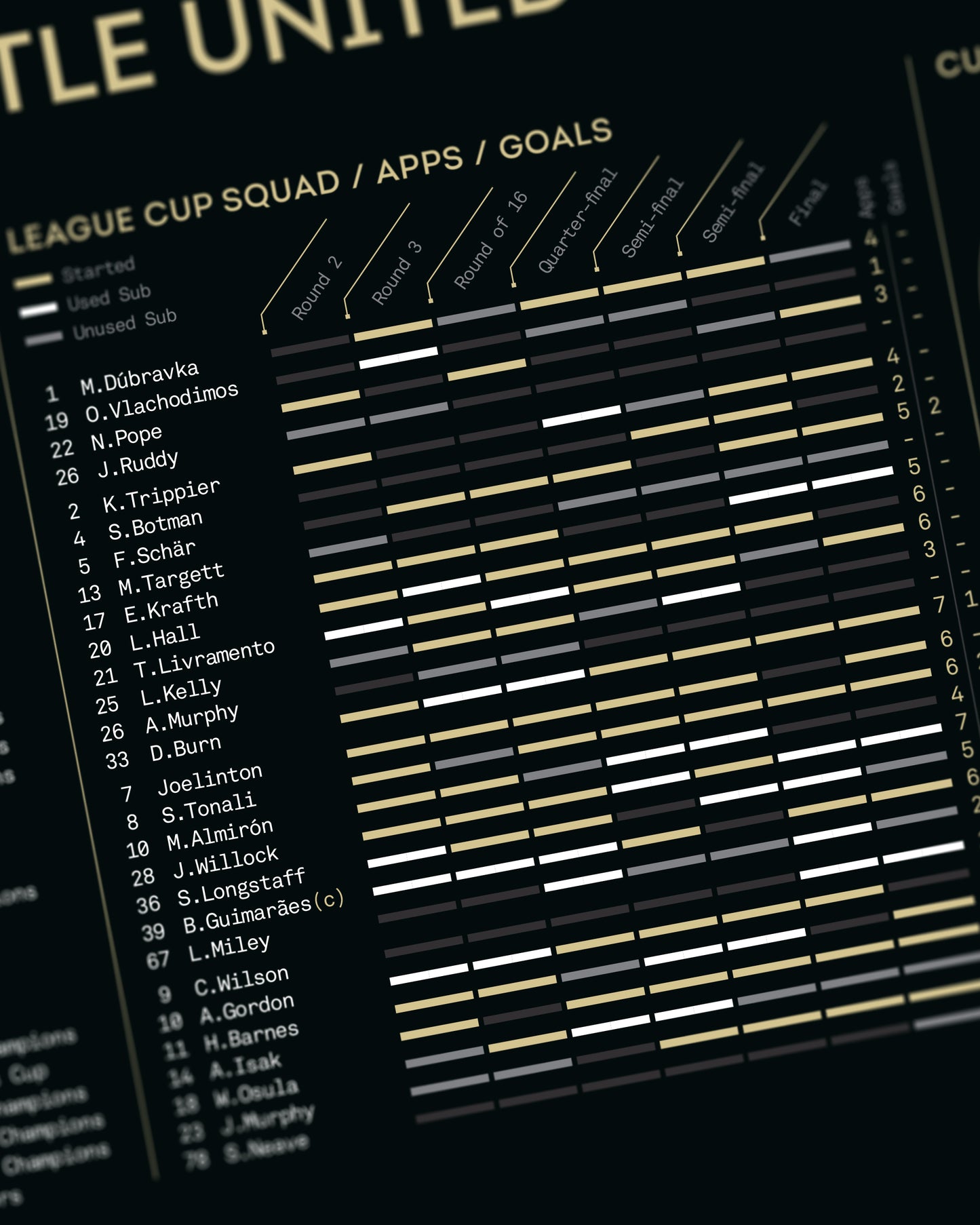 Newcastle United 2024/25 — League Cup Champions Print